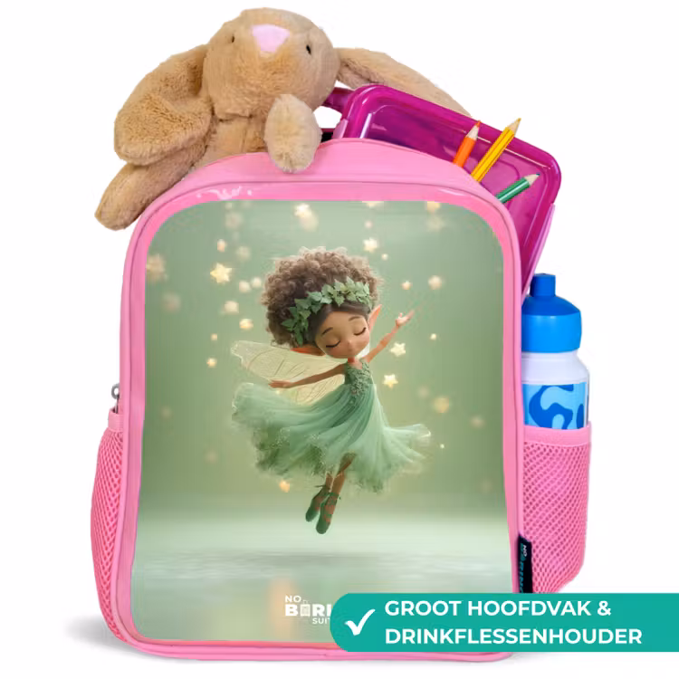 Kinderrugzak - Roze - Dansende fee in groen licht — 2