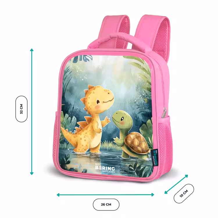 Kinderrugzak - Roze - Dino - Schildpad - Jungle — 3