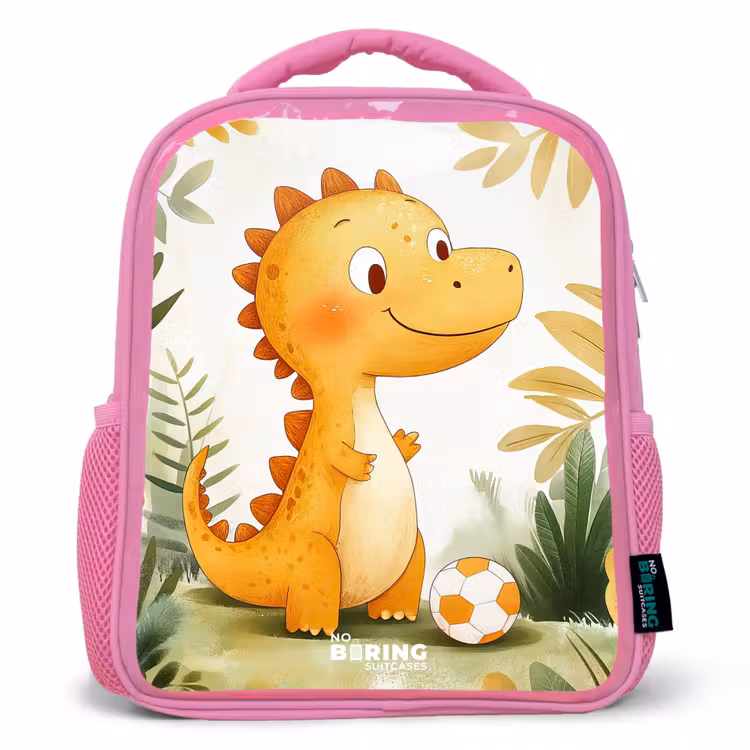 Kinderrugzak - Roze - Dino - Voetbal - Oranje — 1