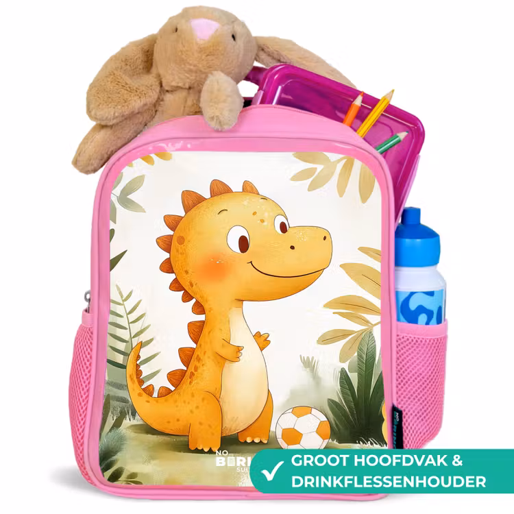 Kinderrugzak - Roze - Dino - Voetbal - Oranje — 2