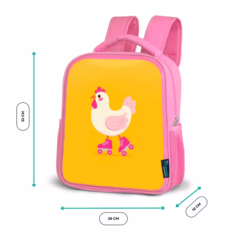 Kinderrugzak - Roze - Kip - Rolschaatsen - Geel — 3