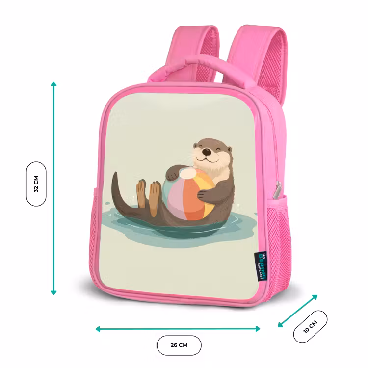 Kinderrugzak - Roze - Otter - Strandbal - Kleurrijk — 3