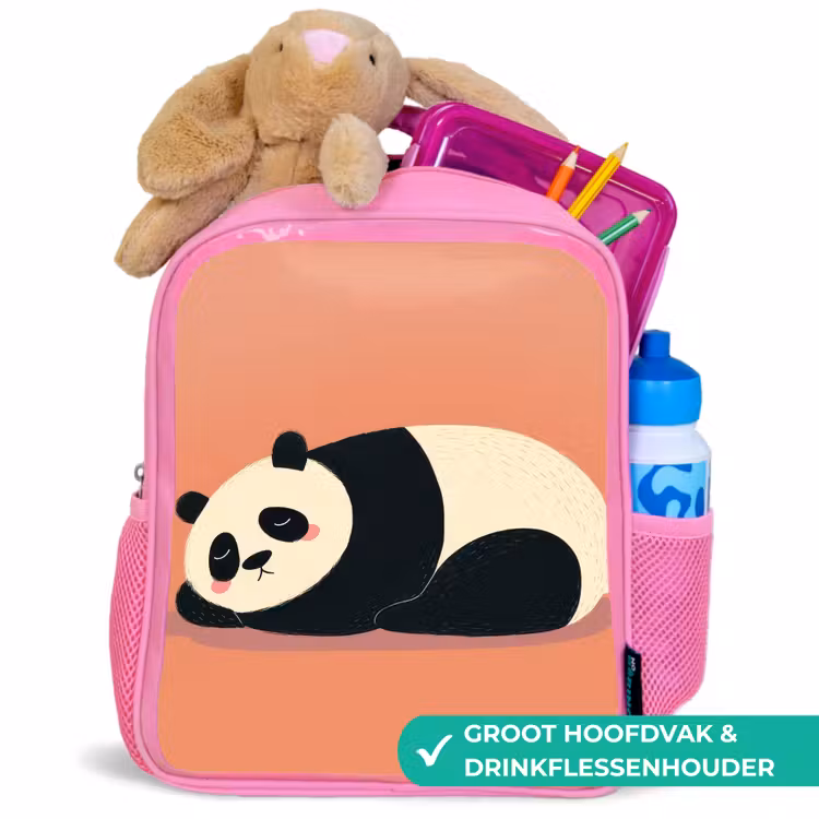 Kinderrugzak - Roze - Panda - Slaap - Oranje — 2