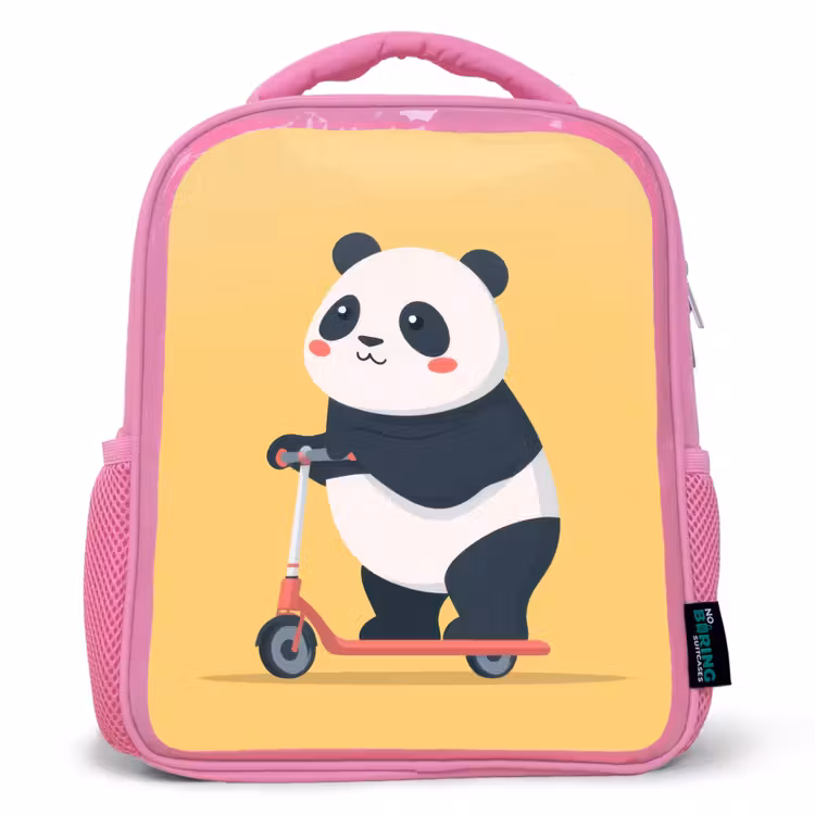 Kinderrugzak - Roze - Panda - Step - Geel — 1