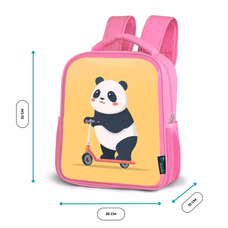 Kinderrugzak - Roze - Panda - Step - Geel — 3