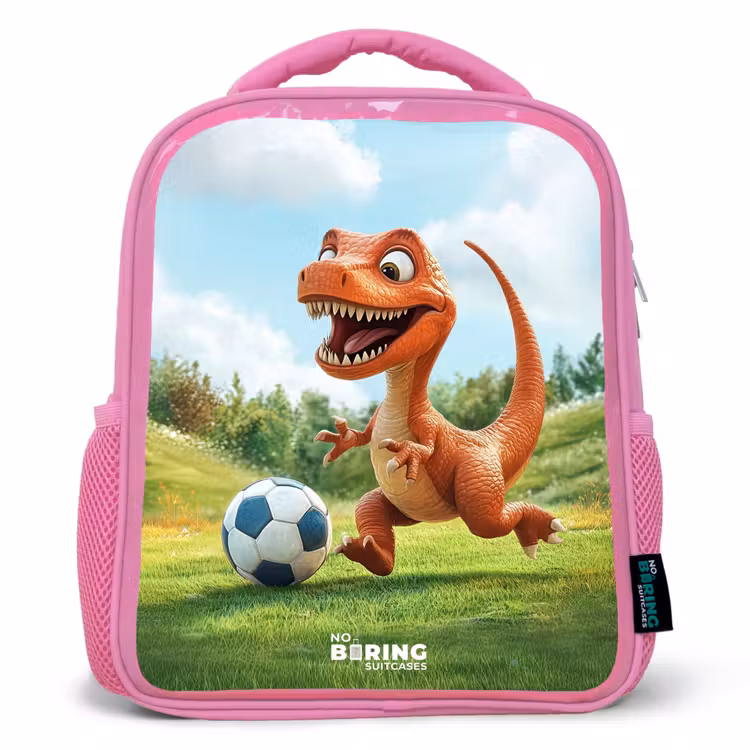 Kinderrugzak - Roze - Voetbal - Dino - Sport — 1