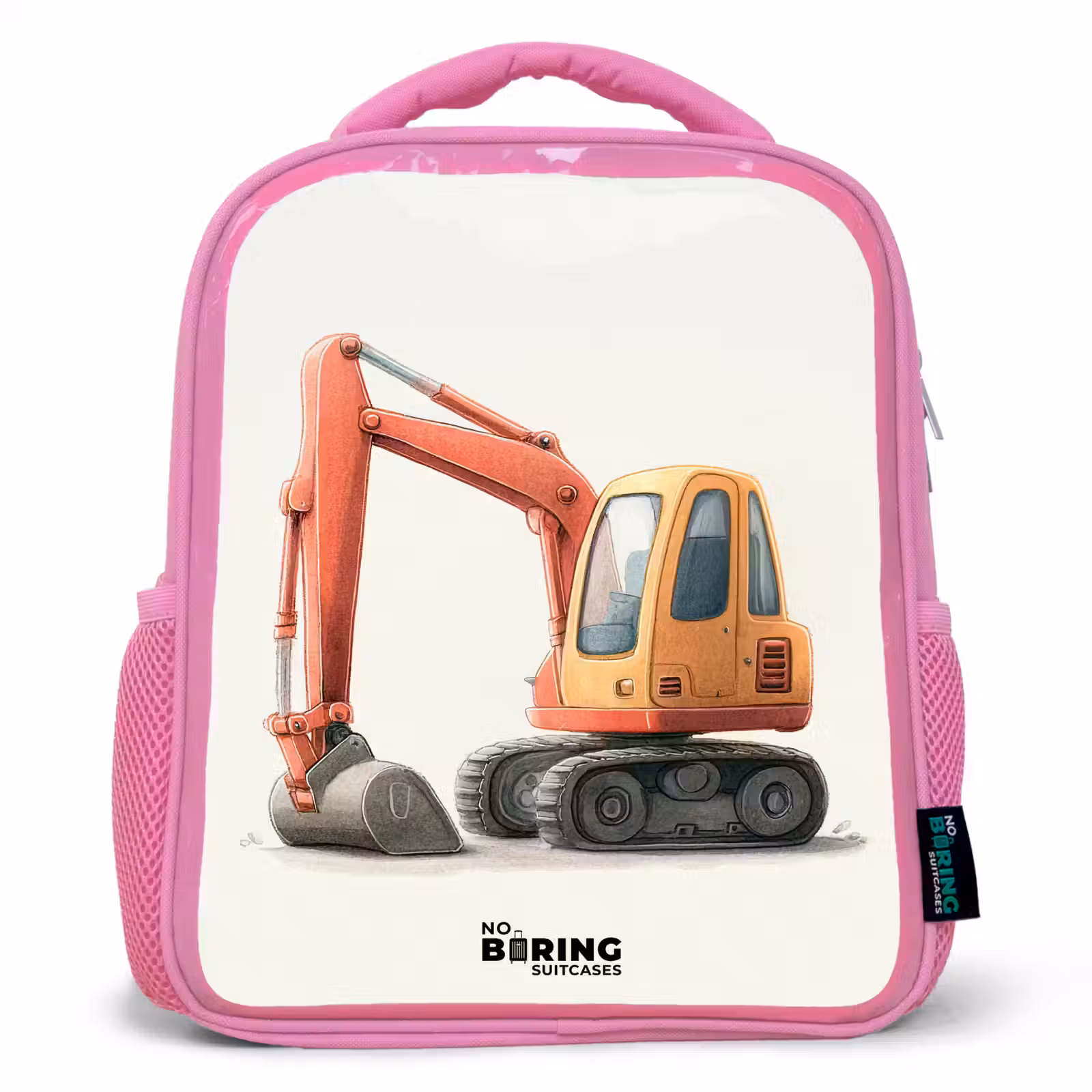 Kinderrugzak - Roze - Graafmachine - Getekend - Oranje — 1