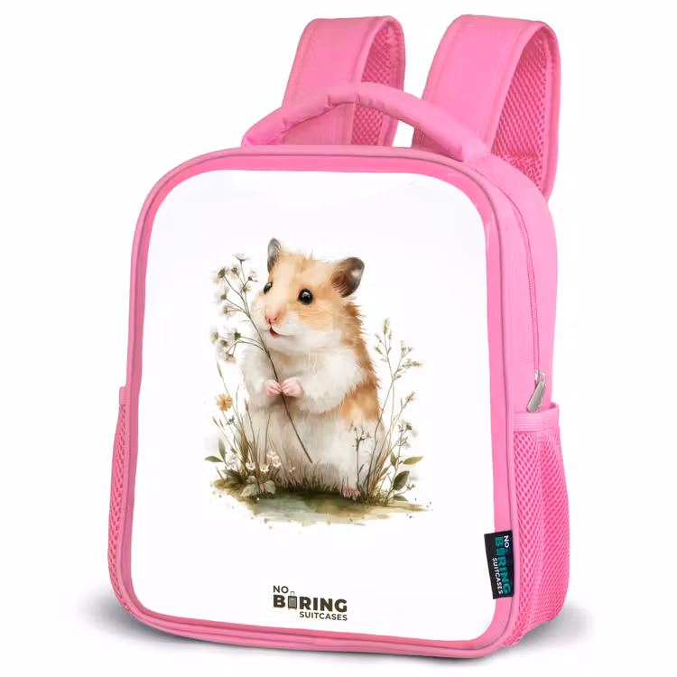 Kinderrugzak - Roze - Dier - Natuur - Hamster — 4