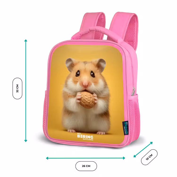 Kinderrugzak - Roze - Hamster - Walnoot - Dier — 3