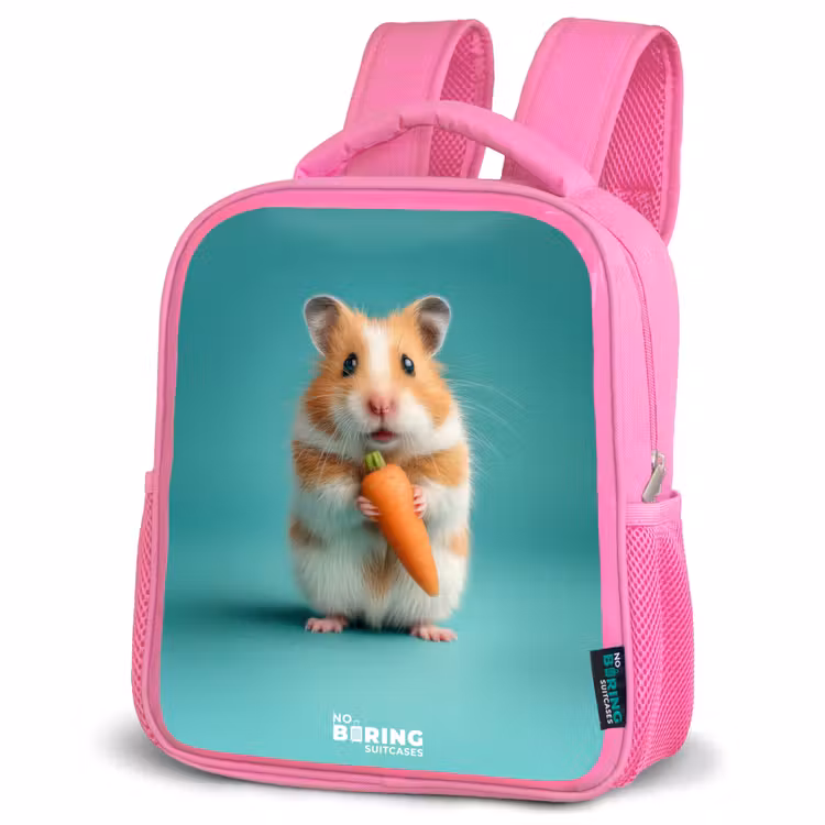 Kinderrugzak - Roze - Hamster - Wortel - Dier — 4