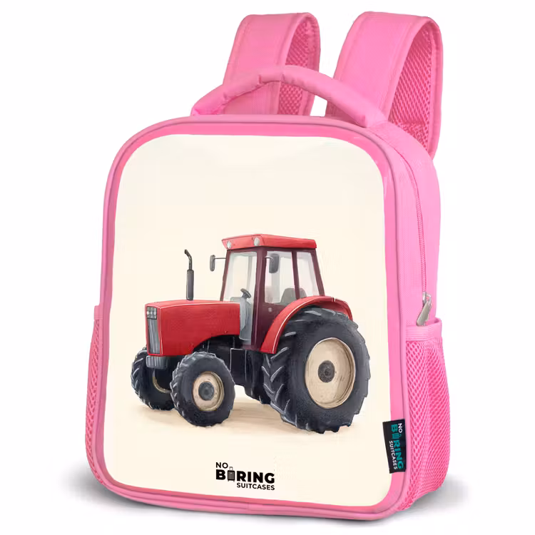 Kinderrugzak - Roze - Tractor - Getekend - Rood — 4