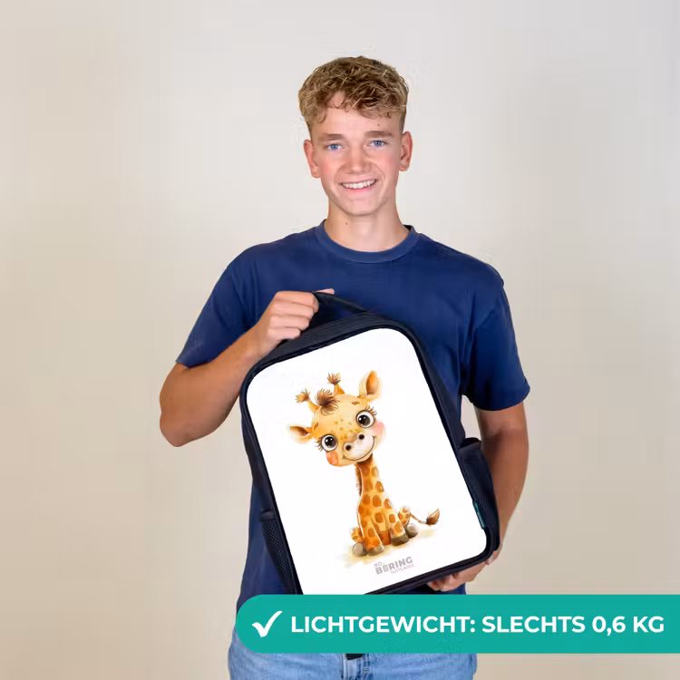 Kinderrugzak - Zwart - Baby giraffe — 2