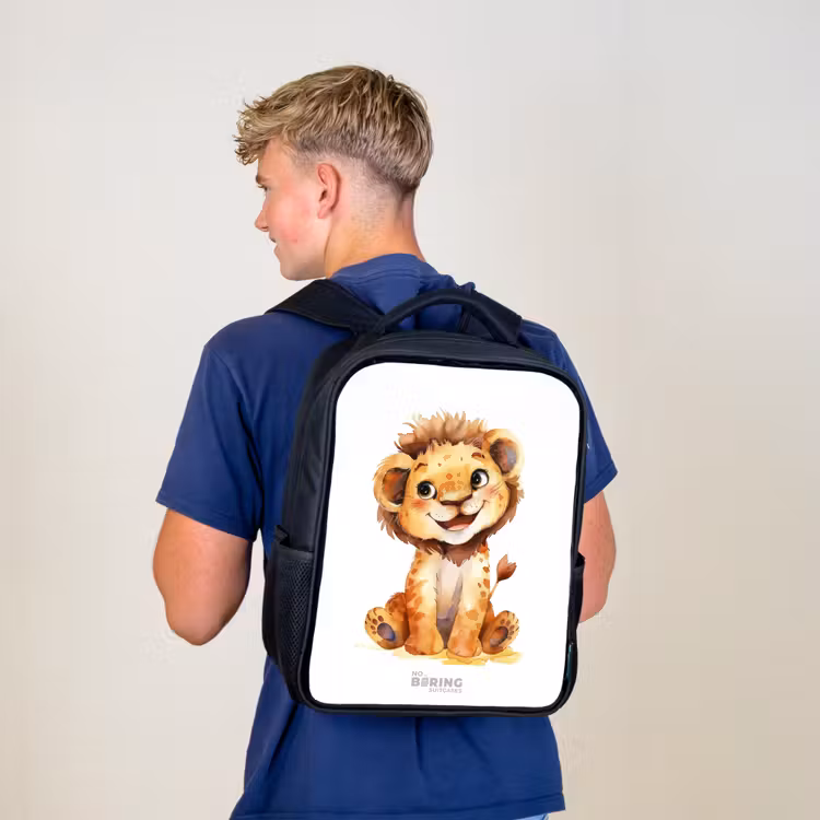 Kinderrugzak - Zwart - Baby leeuw — 6