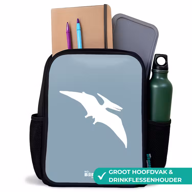 Kinderrugzak - Zwart - Blauw met Pteranodon dino — 4
