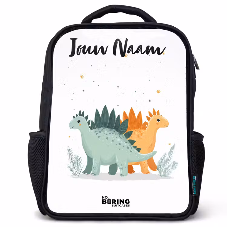 Kinderrugzak met naam - Zwart - Dinos - Dieren - Sterren â 1