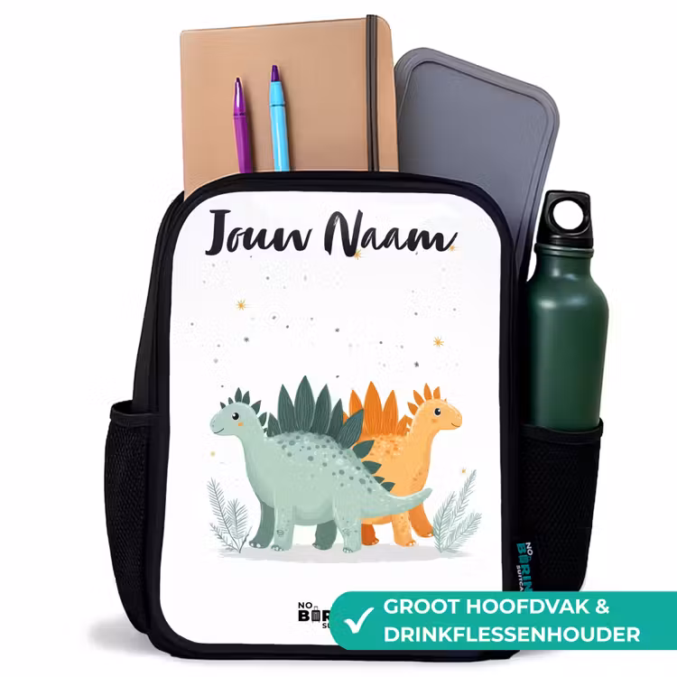 Kinderrugzak met naam - Zwart - Dinos - Dieren - Sterren â 4