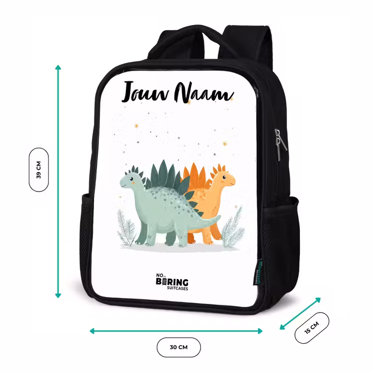 Kinderrugzak met naam - Zwart - Dinos - Dieren - Sterren â 5