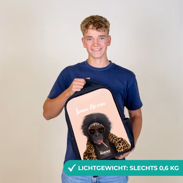 Kinderrugzak - Zwart - Aap met Loly — 2