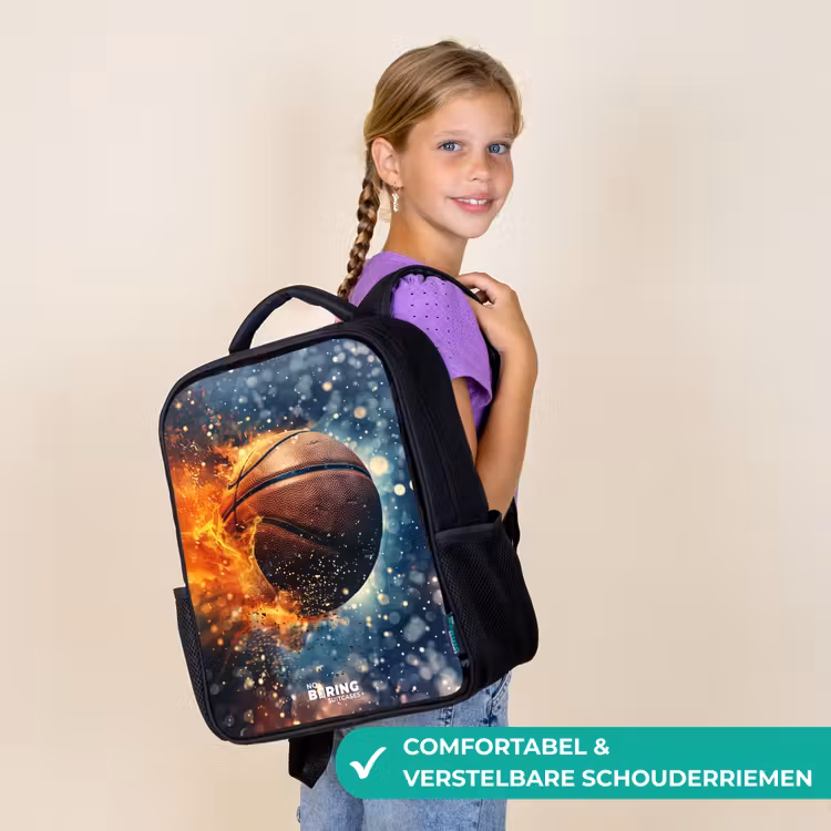 Kinderrugzak - Zwart - Bruisende basketbal — 3