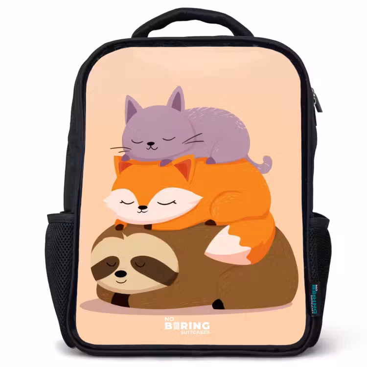 Kinderrugzak - Zwart - Dieren - Slapen - Samen — 1