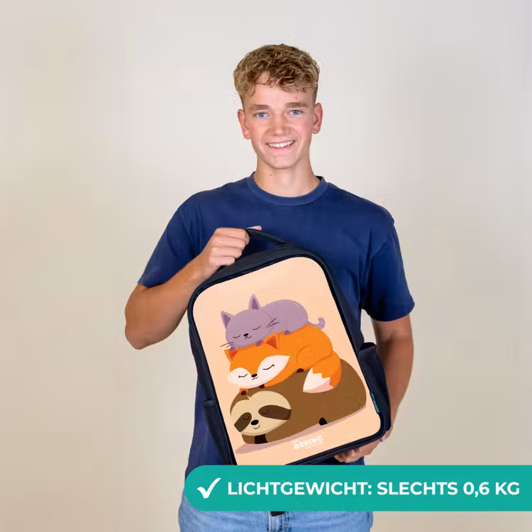 Kinderrugzak - Zwart - Dieren - Slapen - Samen — 2