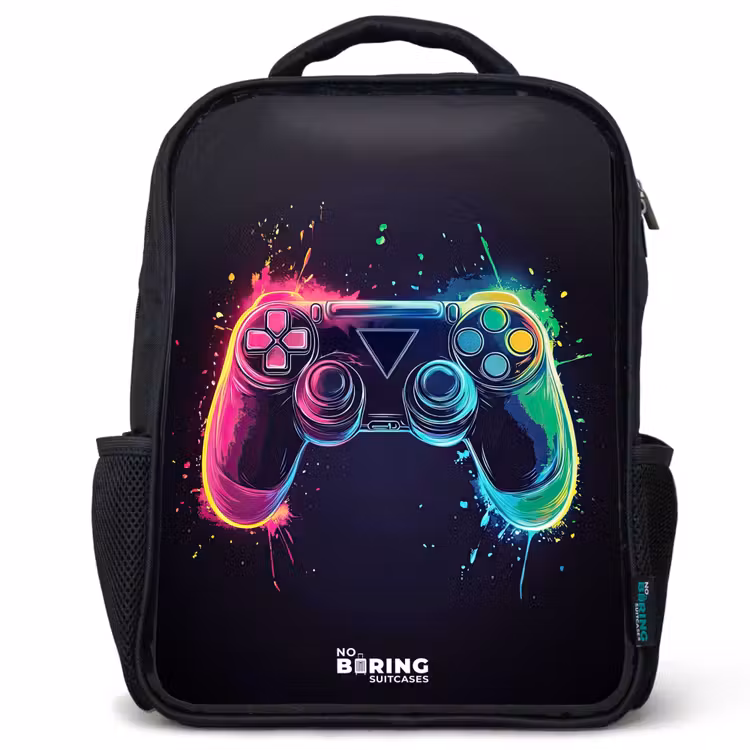 Kinderrugzak - Zwart - Game - Controller - Kleurrijk — 1