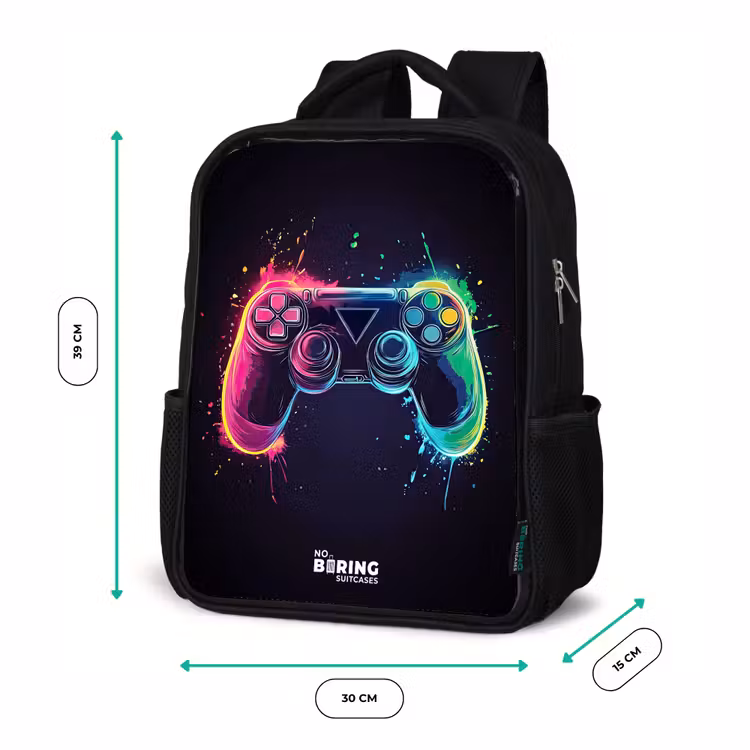 Kinderrugzak - Zwart - Game - Controller - Kleurrijk — 5