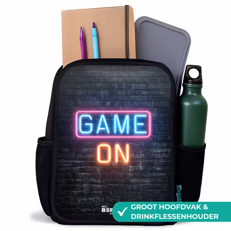 Kinderrugzak - Zwart - Game - Letters - Neon — 4