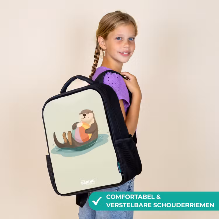 Kinderrugzak - Zwart - Otter - Strandbal - Water — 3