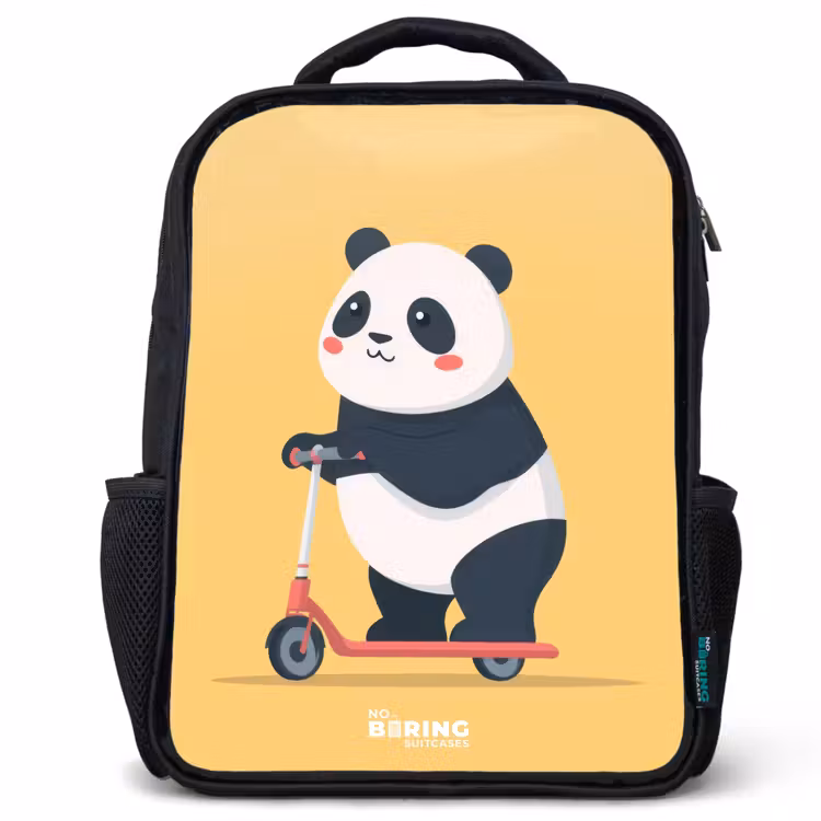 Kinderrugzak - Zwart - Panda - Step - Geel — 1