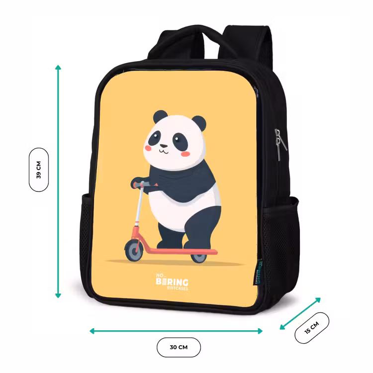 Kinderrugzak - Zwart - Panda - Step - Geel — 5
