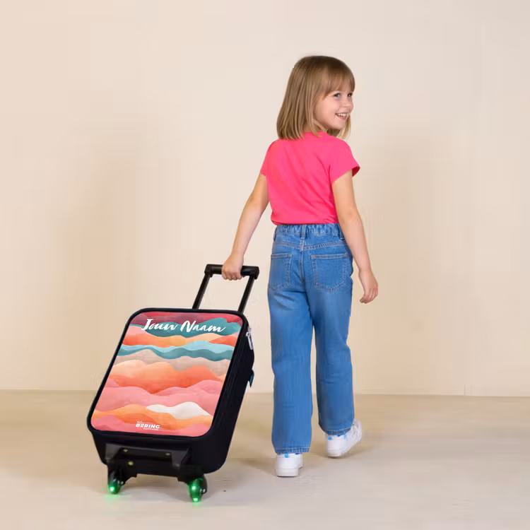 Kinderkoffers met naam - Golven - Kleurrijk - Abstract — 2