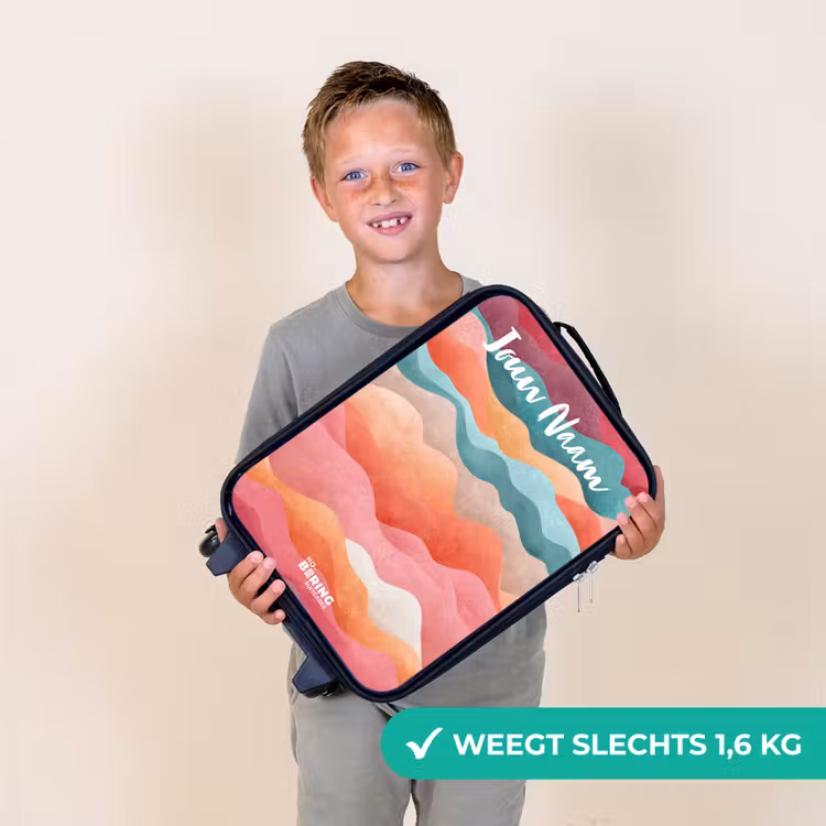 Kinderkoffers met naam - Golven - Kleurrijk - Abstract — 3