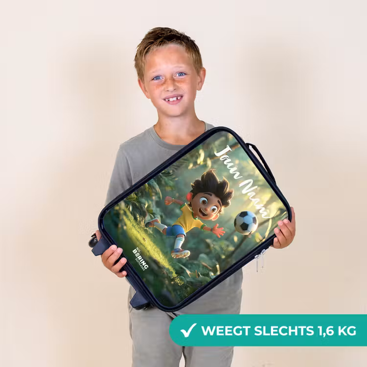 Kinderkoffers met naam - Jongen - Voetbal - Bos - Bomen — 3