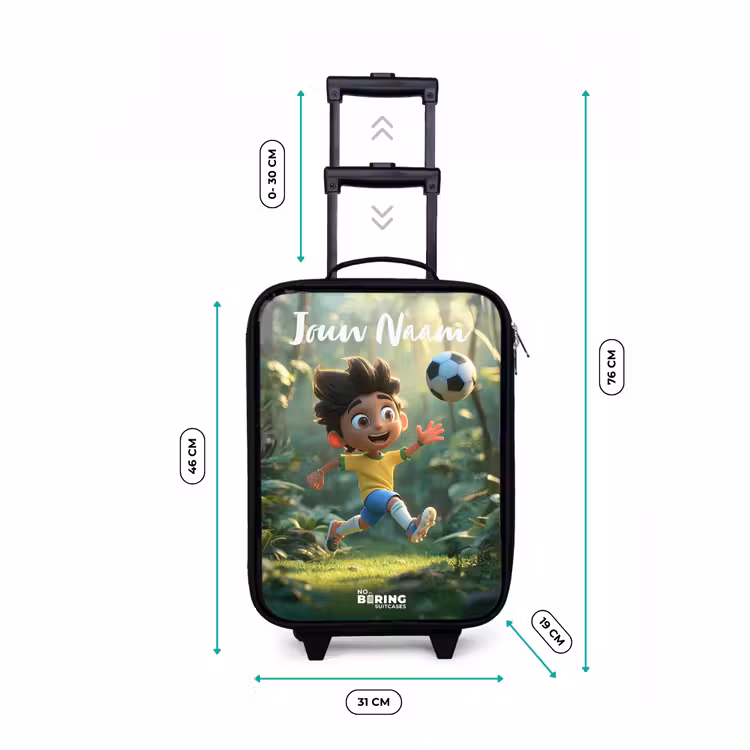 Kinderkoffers met naam - Jongen - Voetbal - Bos - Bomen — 7