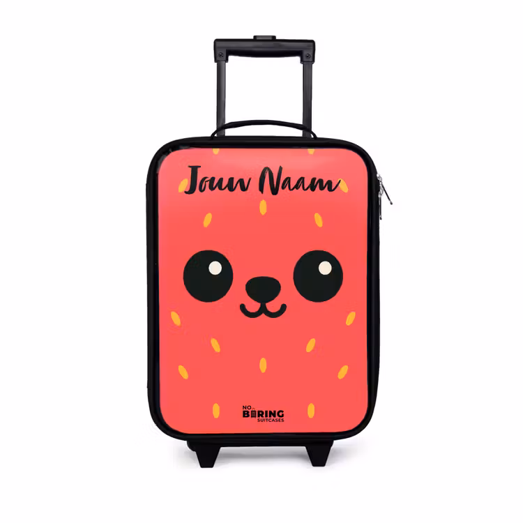 Kinderkoffers met naam - Kawai - Aardbei - Rood — 1