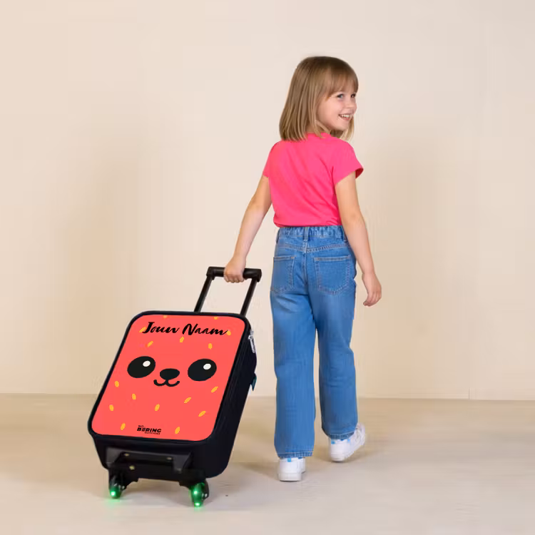 Kinderkoffers met naam - Kawai - Aardbei - Rood — 2