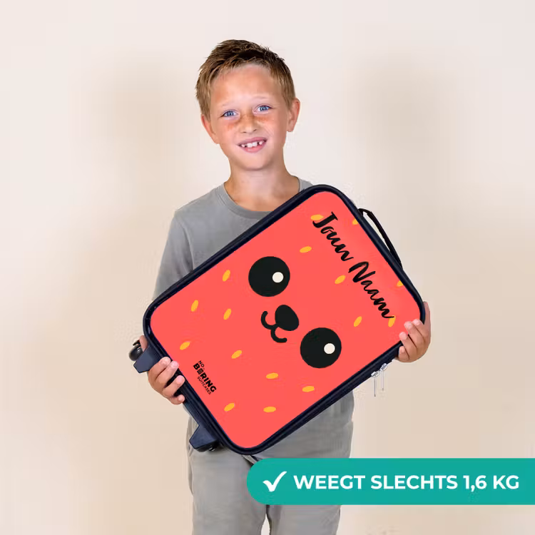 Kinderkoffers met naam - Kawai - Aardbei - Rood — 3