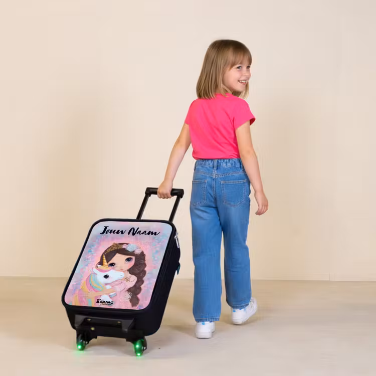Kinderkoffers met naam - Meisje - Eenhoorn - Glitter — 2