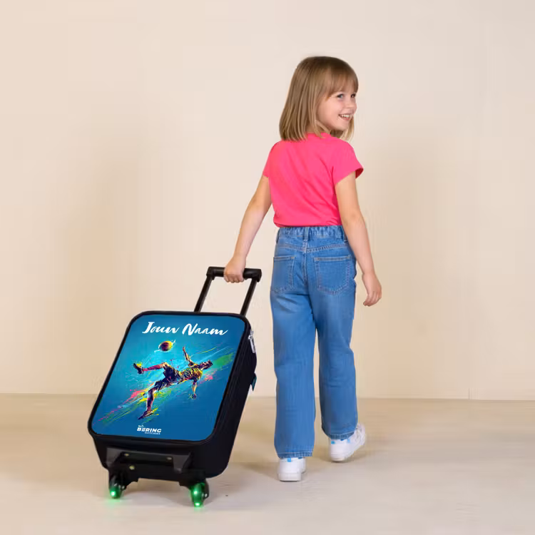 Kinderkoffers met naam - Neon - Voetbal - Schop - Kleurrijk — 2