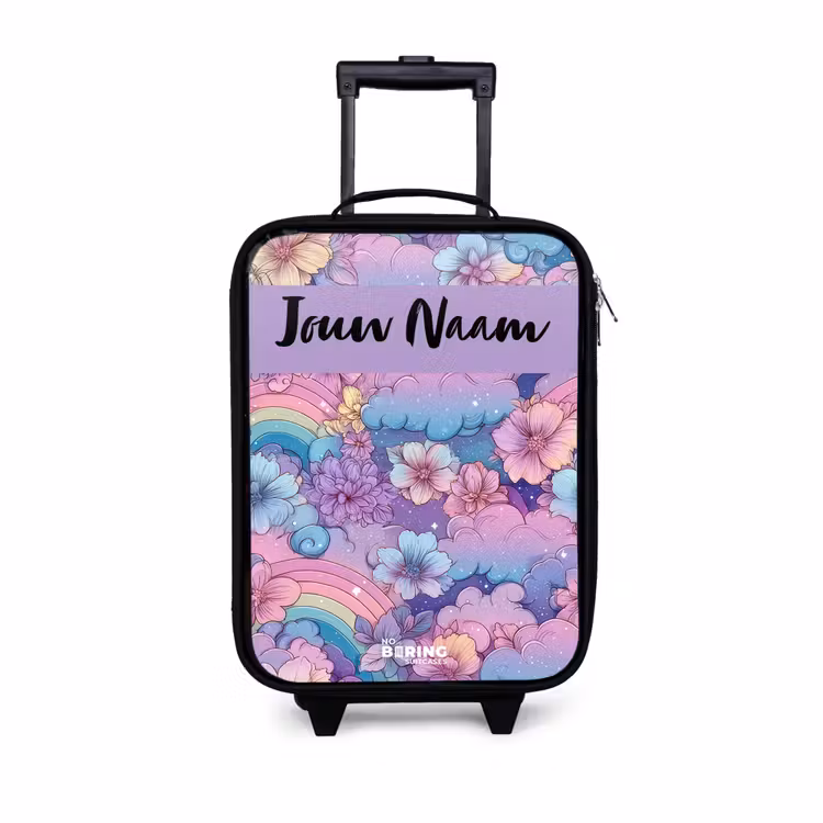 Kinderkoffers met naam - Regenbogen - Bloemen - Kleurrijk — 1