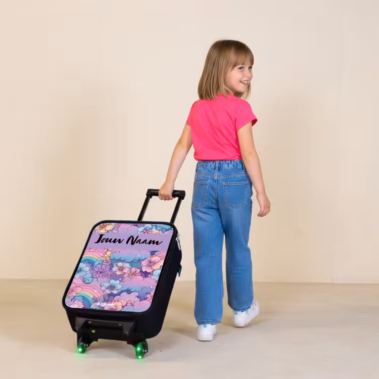Kinderkoffers met naam - Regenbogen - Bloemen - Kleurrijk — 2