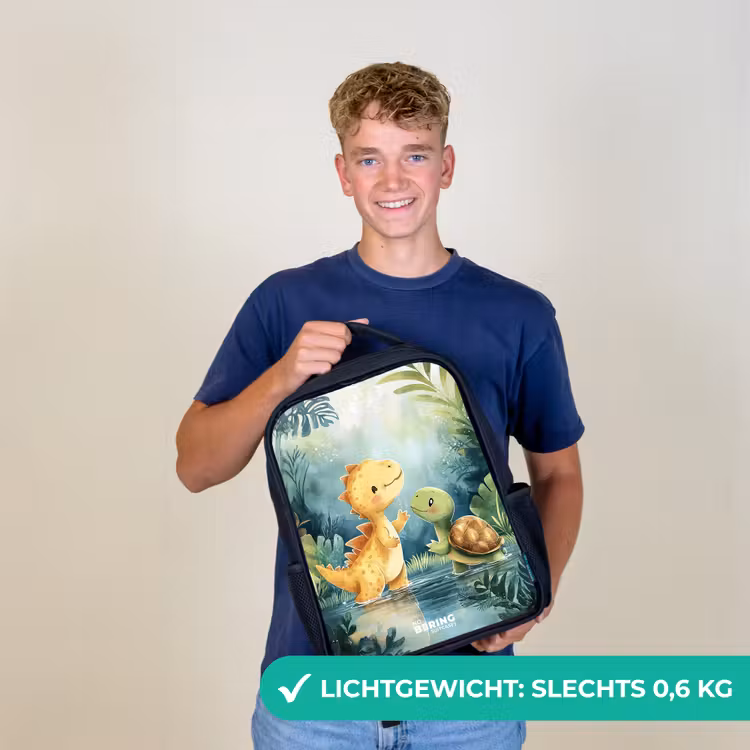 Kinderrugzak - Zwart - Dino - Schildpad - Jungle — 2