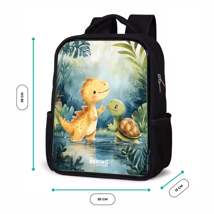 Kinderrugzak - Zwart - Dino - Schildpad - Jungle — 5