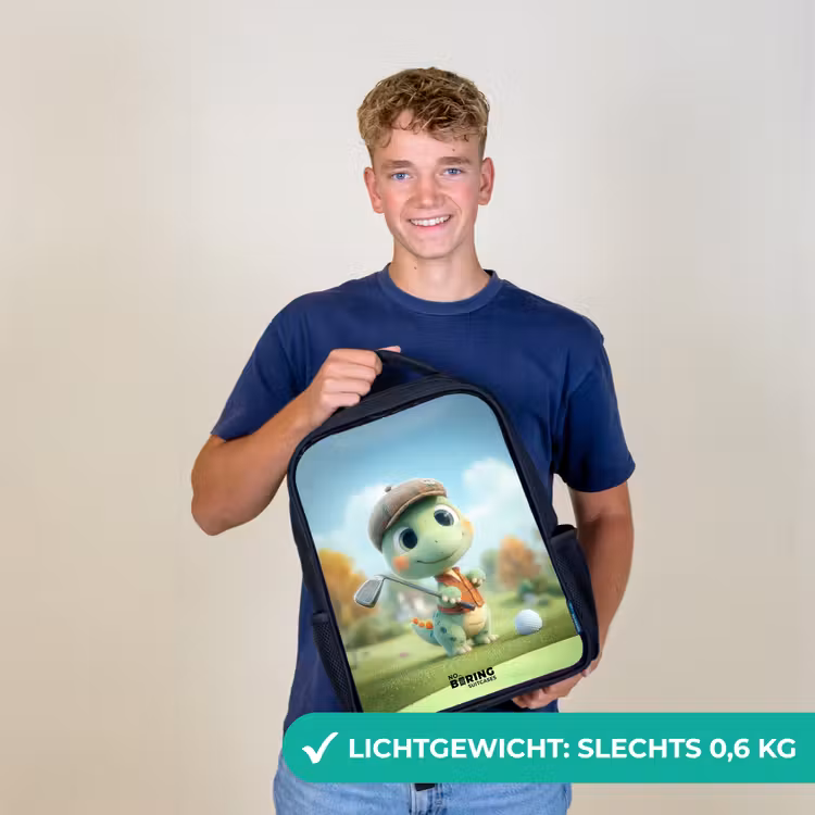 Kinderrugzak - Zwart - Golf - Dino - Groen — 2