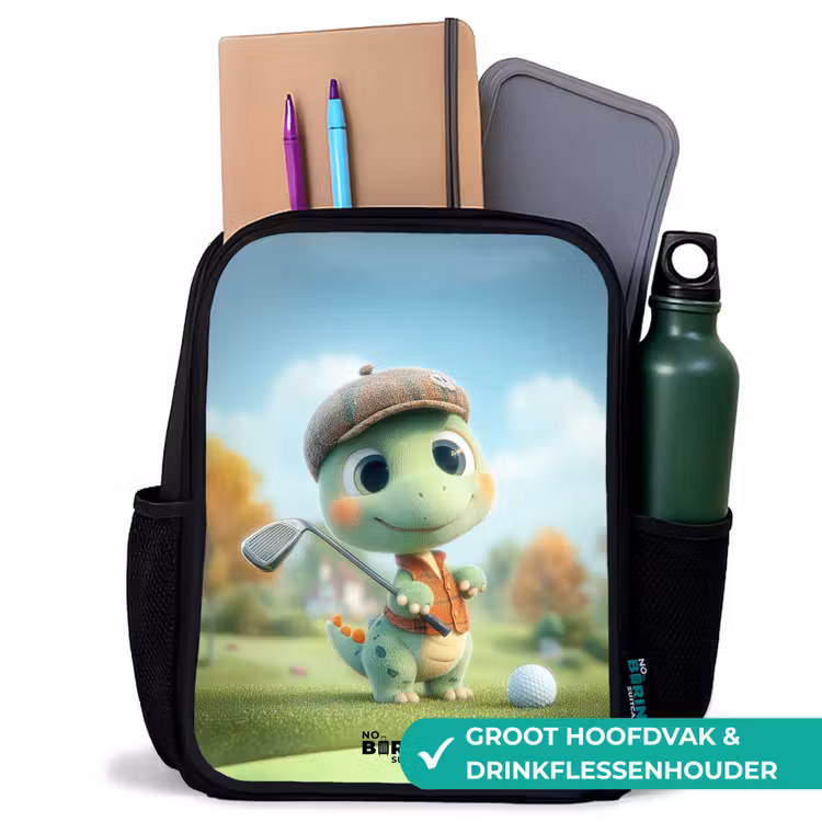 Kinderrugzak - Zwart - Golf - Dino - Groen — 4