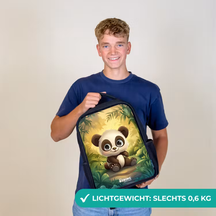 Kinderrugzak - Zwart - Panda - Bamboebos - Groen — 2