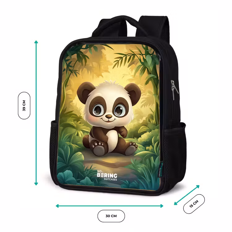 Kinderrugzak - Zwart - Panda - Bamboebos - Groen — 5