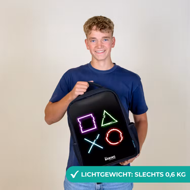 Kinderrugzak met naam - Zwart - Knoppen van een gameconsole — 2