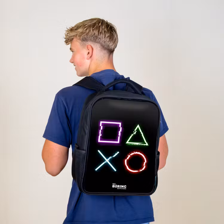 Kinderrugzak met naam - Zwart - Knoppen van een gameconsole — 6